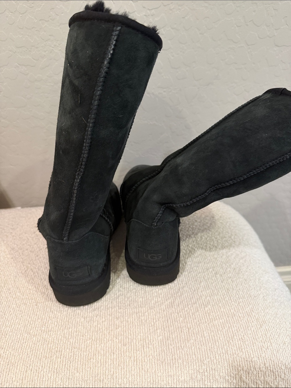 UGG Tall Suede Winter Boots in Black
